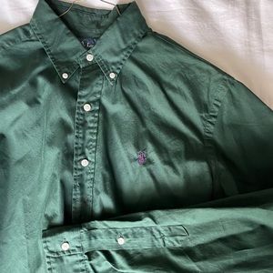 Ralph Lauren button down, classic fit, M, green